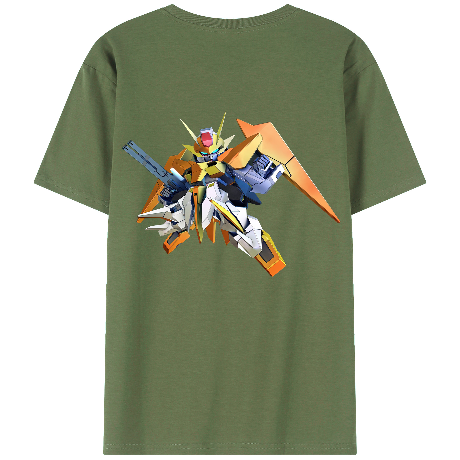 （画像用） 機動戦士ガンダム Mobile Suit Gundam 綿100％ メンズ半袖Tシャツ（バックプリント） 通気性